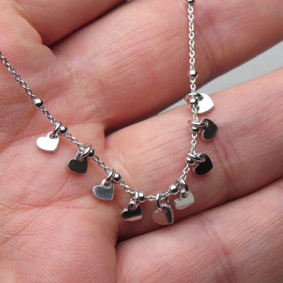*925 Sterling Silver Charm Necklace - Picture 1 of 4